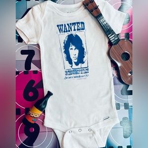 ⚡️JIM MORRISON The Doors WANTED Poster rockin baby onesies for babies 12M